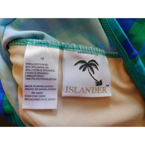 ISLANDER One Piece SWIMSUIT Swim wear Size 18 High Cut Beautiful - Picture 3 of 5